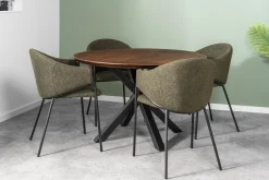 Homeville Forli 120x120x74cm eg smoked/sort