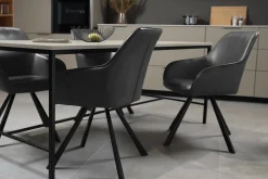Homeville Freja med drejefunktion kunstlæder mørkegrå