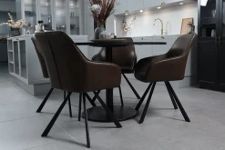Homeville Freja med drejefunktion kunstlæder mørkebrun