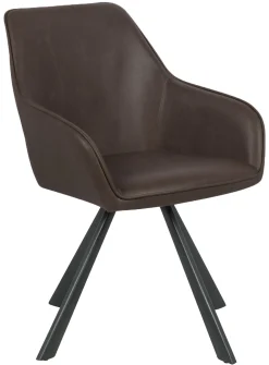 Homeville Freja med drejefunktion suede mørkebrun