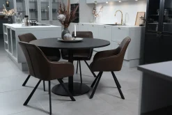 Homeville Freja med drejefunktion suede mørkebrun