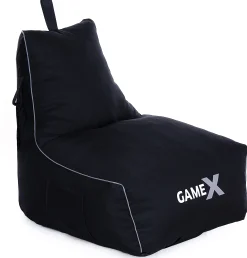 GameX Gamer sækkestol sort/grå 82x76x73cm