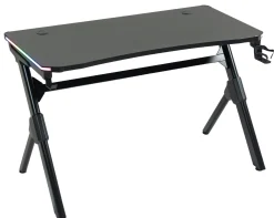 GameX med LED 120x60cm sort/sort