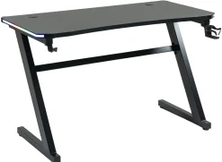 GameX med LED 120x60cm sort/sort