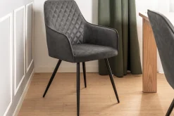 Homeville Hanne med drejefunktion suede mørkegrå