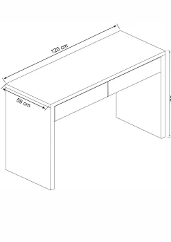 Homeville Haugesund hvid 120x59x75cm