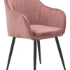Homeville Helle velour rosa/sort