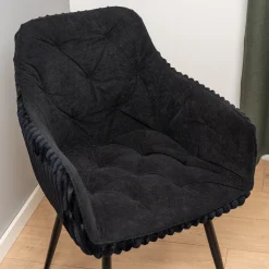 Homeville Holly imiteret pels mørkegrå/sort