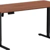 Homeville Hæve sænkebord brun 160x80cm