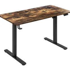 Homeville Hæve sænkebord mørkebrun 120x60cm