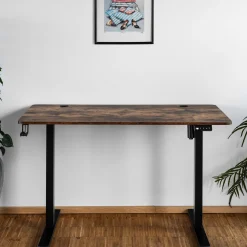 Homeville Hæve sænkebord mørkebrun 120x60cm