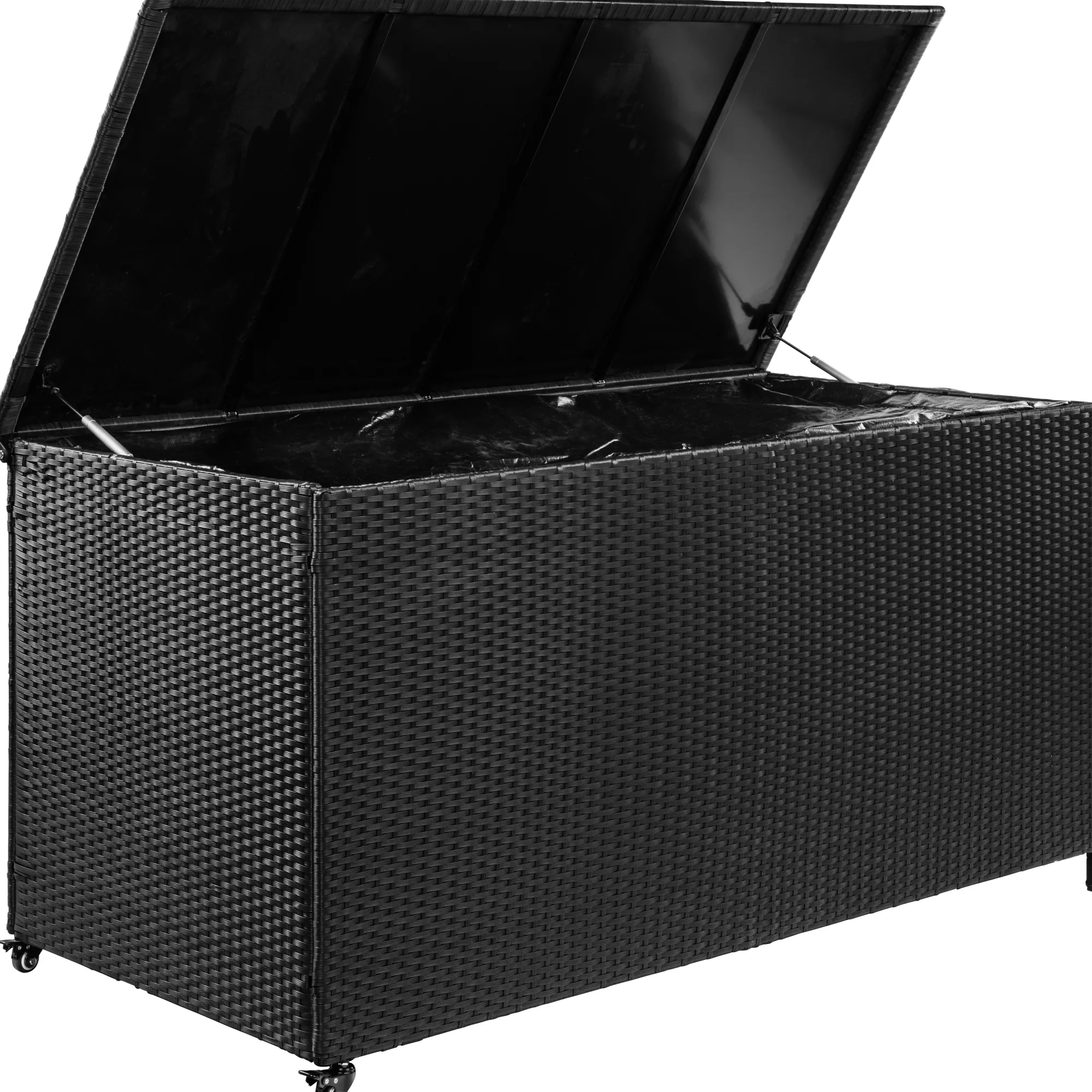 Homeville Hyndeboks med hjul 160x80x78cm sort