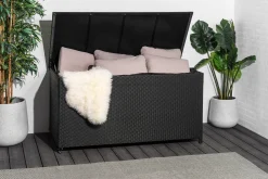 Homeville Hyndeboks med hjul 160x80x78cm sort