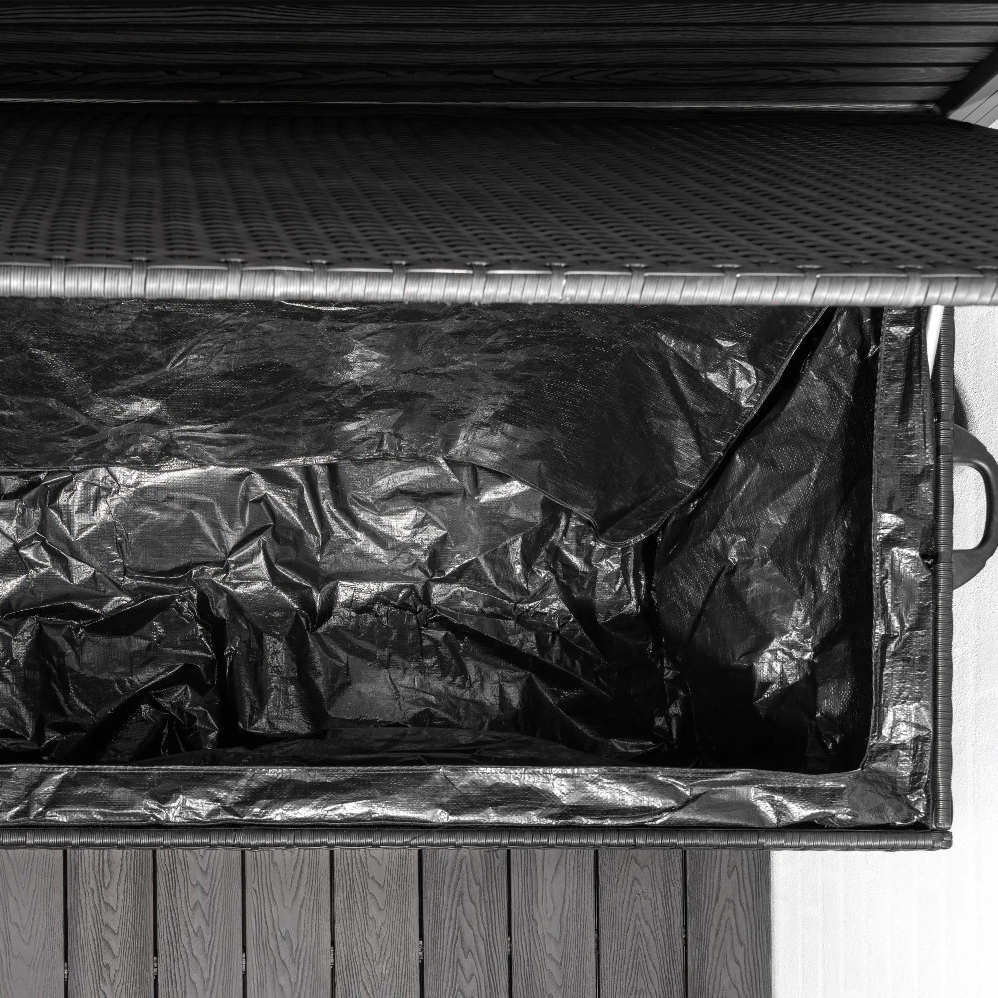 Homeville Hyndeboks med hjul 160x80x78cm sort