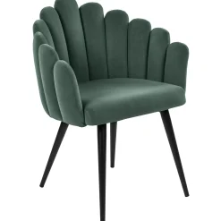 Homeville Jasmin velour mørkegrøn/sort