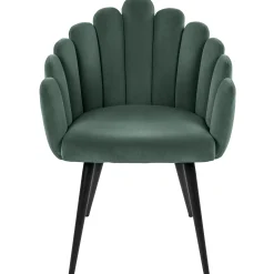 Homeville Jasmin velour mørkegrøn/sort