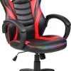 GameX Jason LED kunstlæder sort/rød