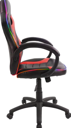 GameX Jason LED kunstlæder sort/rød