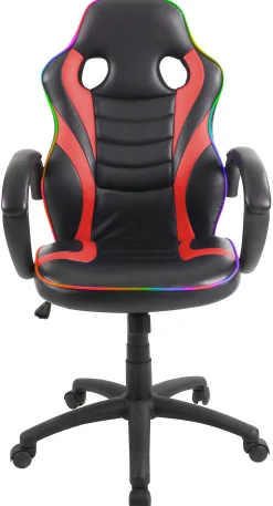 GameX Jason LED kunstlæder sort/rød