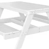Homeville Junior bord-bænkesæt komposit hvid 129x110x59,7 cm