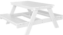 Homeville Junior bord-bænkesæt komposit hvid 129x110x59,7 cm