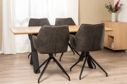 Homeville Karina med drejefunktion suede mørkegrå