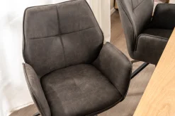 Homeville Karina med drejefunktion suede mørkegrå
