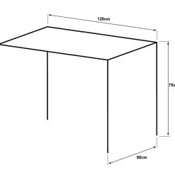 Homeville Klapsammen skrivebord 120x60cm