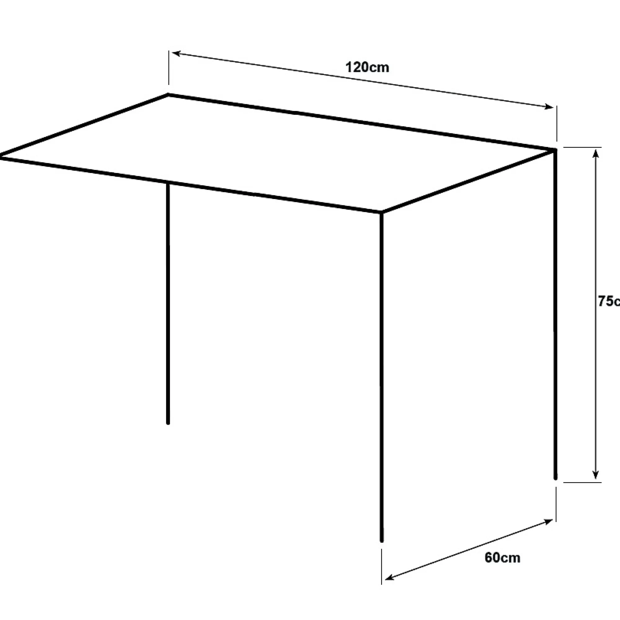 Homeville Klapsammen skrivebord 120x60cm