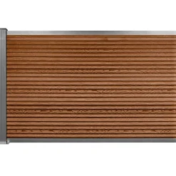 Workmann Komposithegn med 1 stolpe 120cm brun/grå