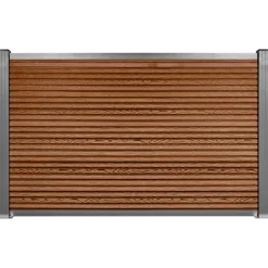 Workmann Komposithegn med 2 stolper 120cm brun/grå