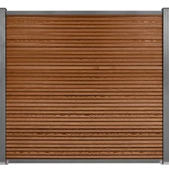 Workmann Komposithegn med 2 stolper 179x180cm brun/grå
