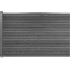 Workmann Komposithegn med 1 stolpe 113x104cm antracitgrå