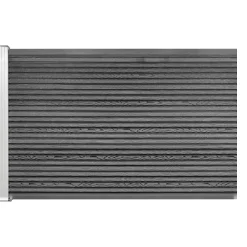 Workmann Komposithegn med 1 stolpe 113x120cm antracitgrå/alu