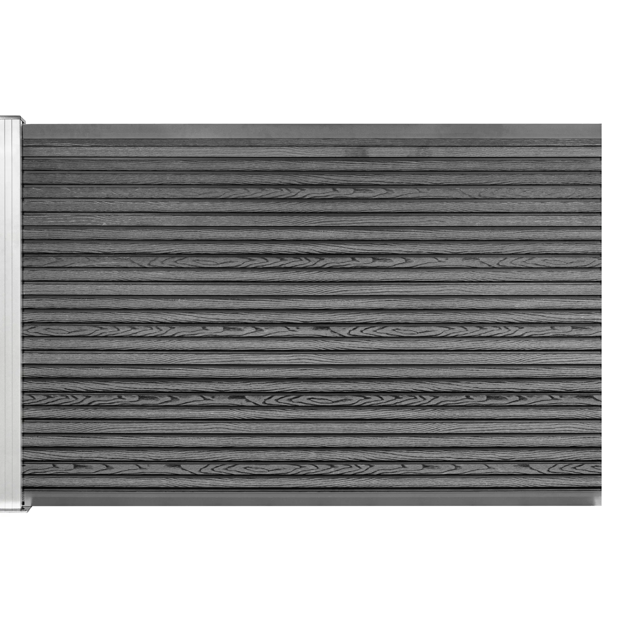 Workmann Komposithegn med 1 stolpe 113x120cm antracitgrå/alu