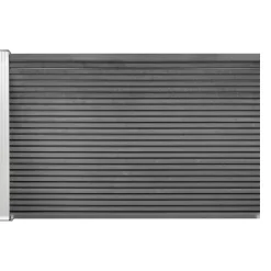 Workmann Komposithegn med 1 stolpe 113x120cm antracitgrå/alu
