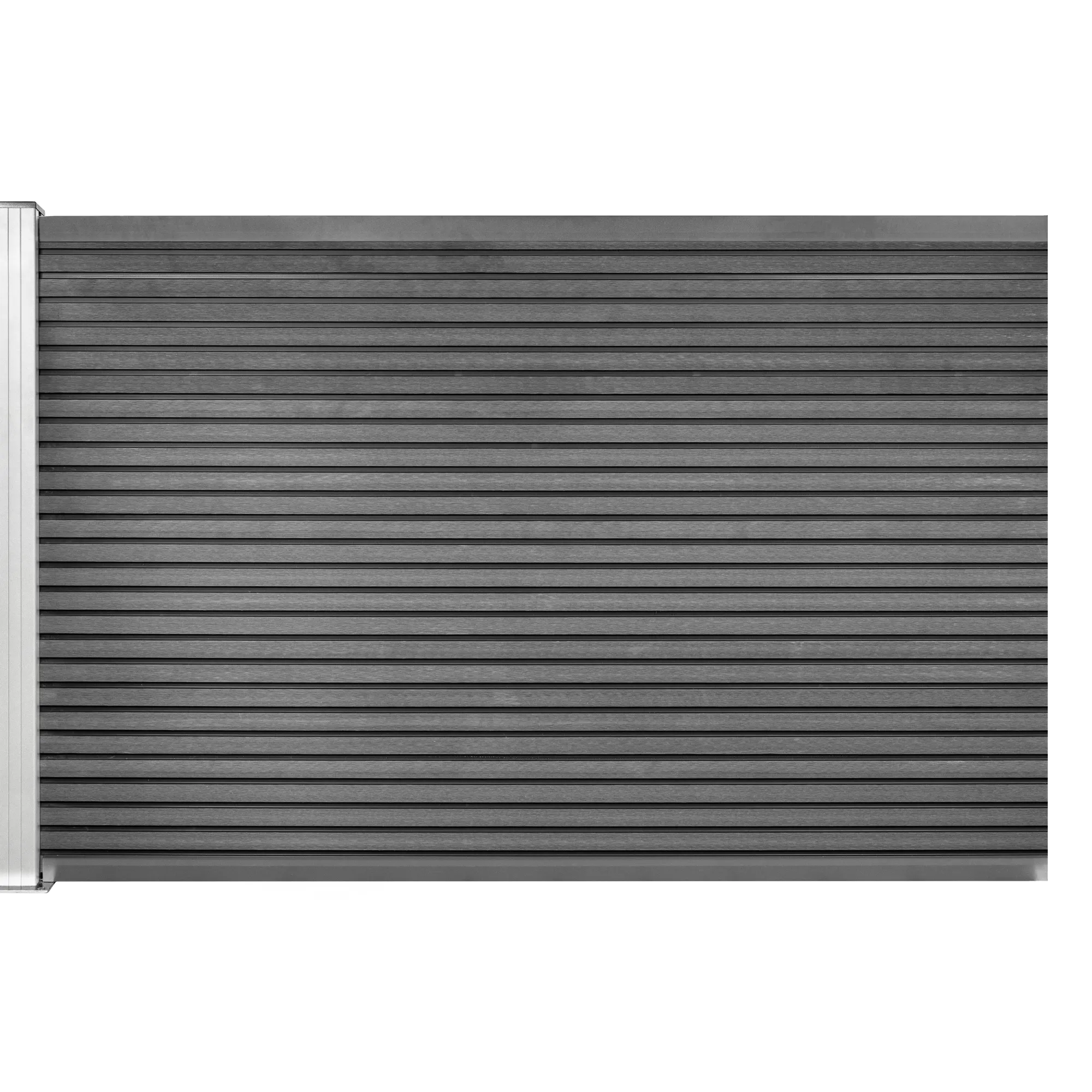 Workmann Komposithegn med 1 stolpe 113x120cm antracitgrå/alu
