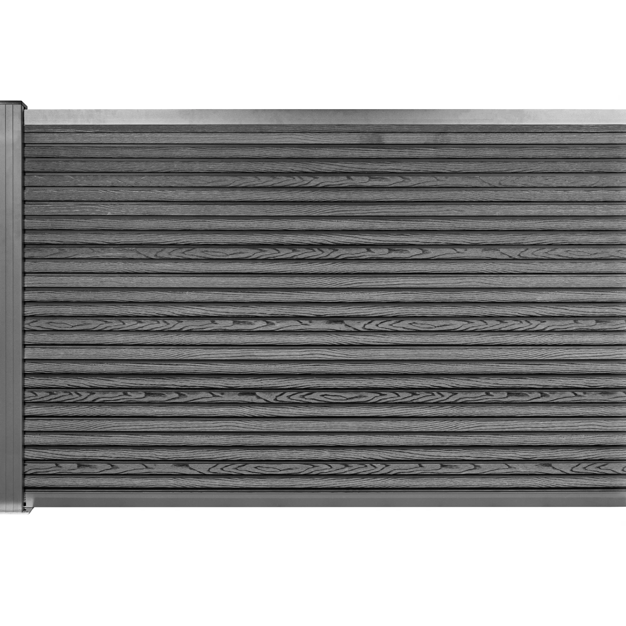 Workmann Komposithegn med 1 stolpe 113x120cm antracitgrå/grå