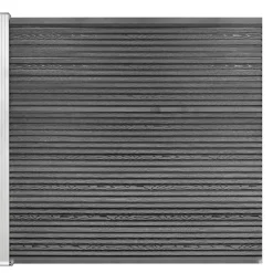 Workmann Komposithegn med 1 stolpe 173x180cm antracitgrå/alu