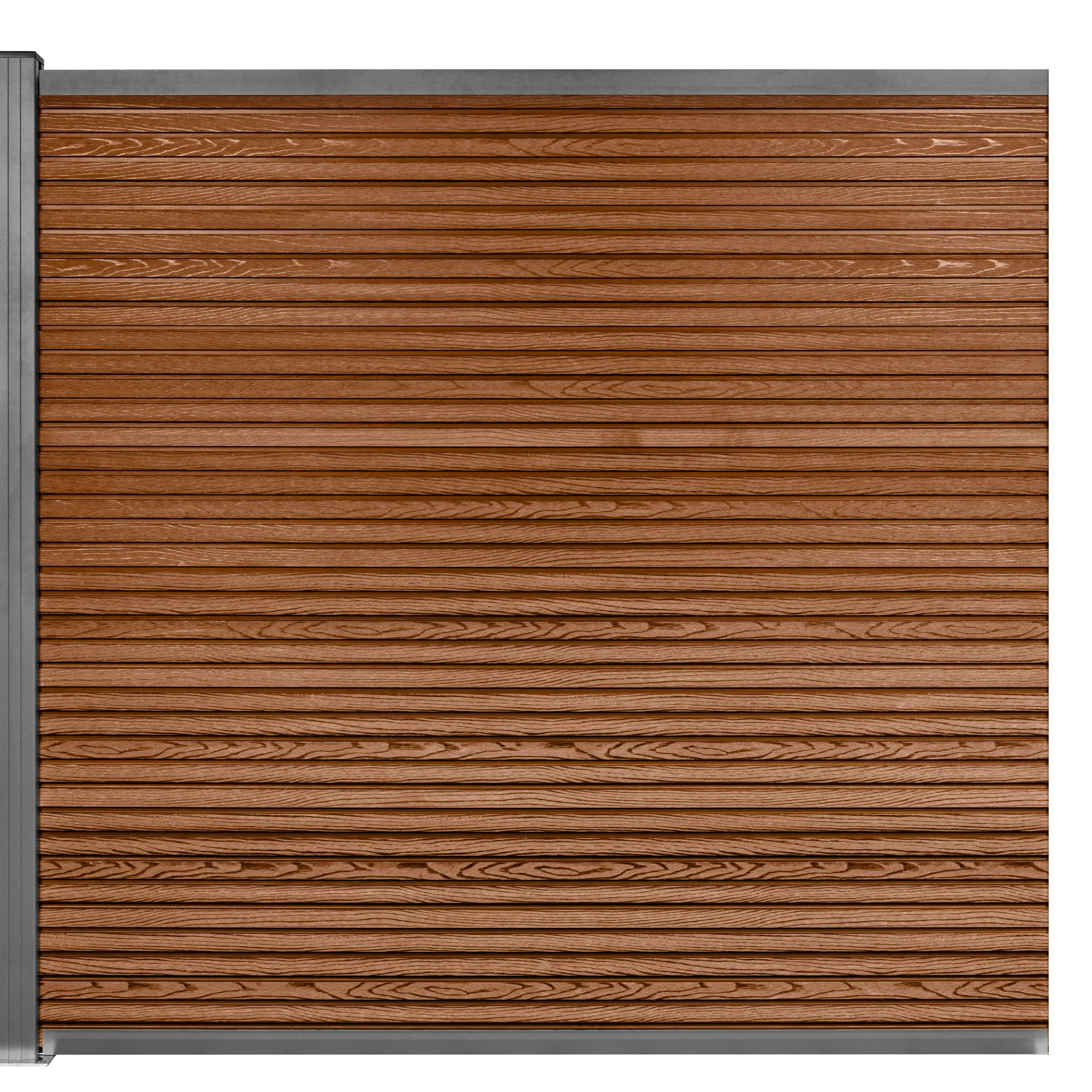 Workmann Komposithegn med 1 stolpe 173x180cm brun/grå