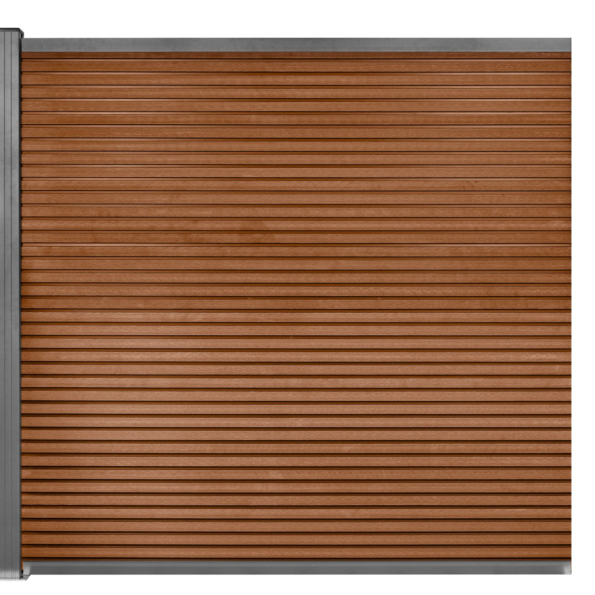 Workmann Komposithegn med 1 stolpe 173x180cm brun/grå