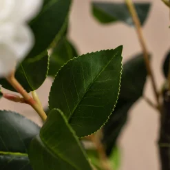 Homeville Kunstig kamelia japansk rosetræ hvid 90 cm