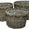 Homeville Kurvesæt oval kubu rattan natur