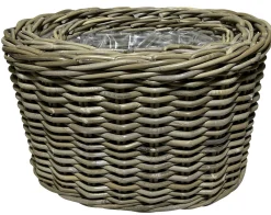 Homeville Kurvesæt oval kubu rattan natur