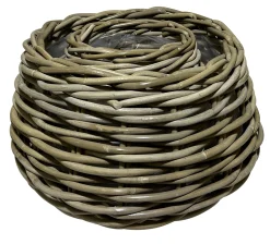 Homeville Kurvesæt rund kubu rattan natur 2 stk.