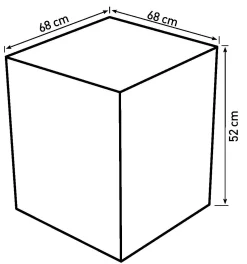 Homeville Kurv firkantet med hjul 68x68x52cm