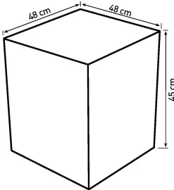 Homeville Kurv firkantet med håndtag 48x48x45cm