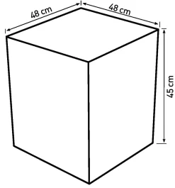 Homeville Kurv firkantet med håndtag 48x48x45cm