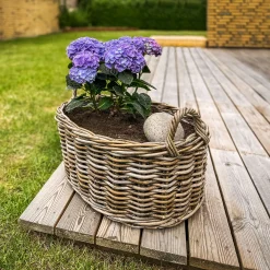 Homeville Kurv oval med håndtag 60x47x28cm