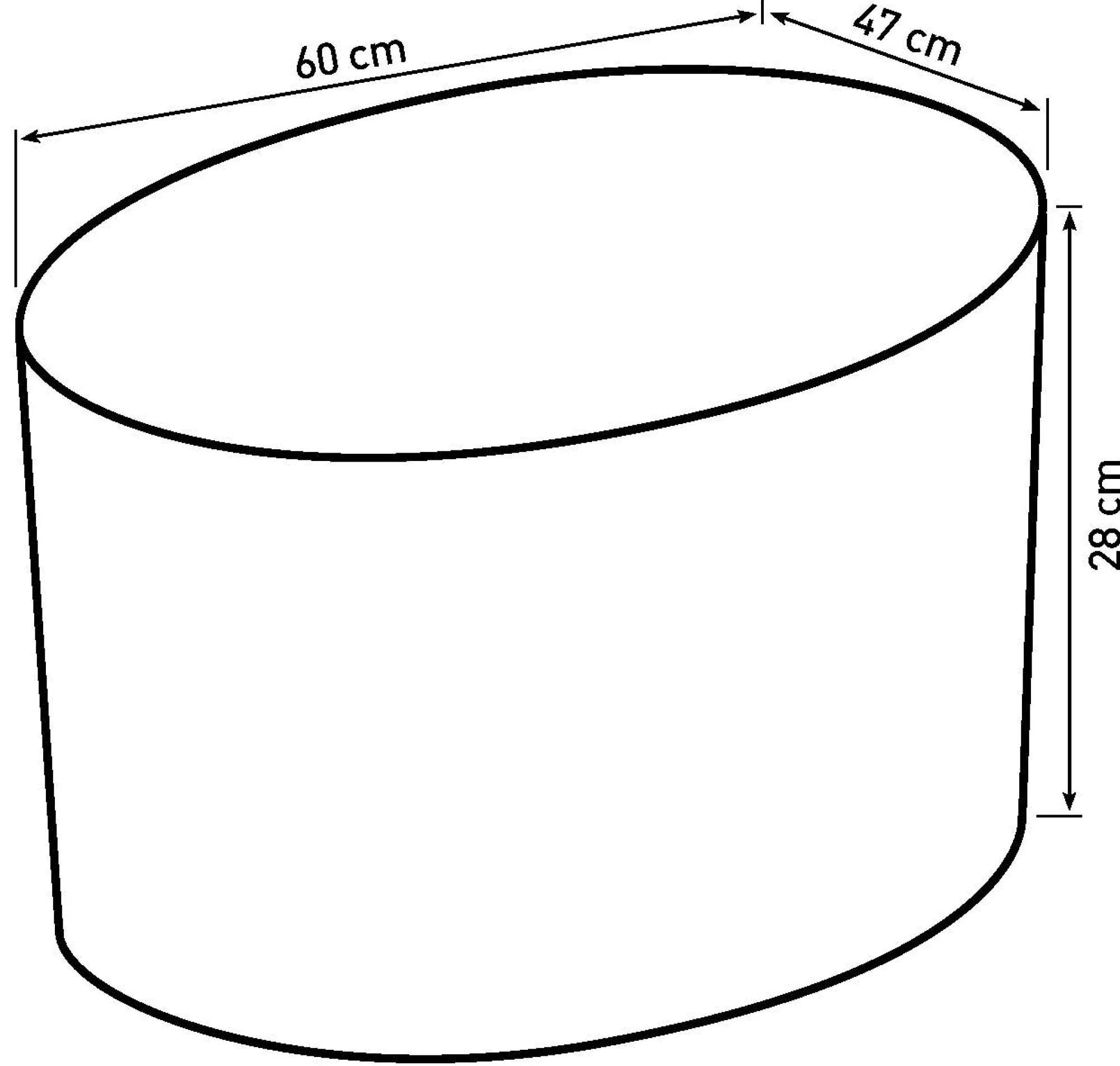 Homeville Kurv oval med håndtag 60x47x28cm